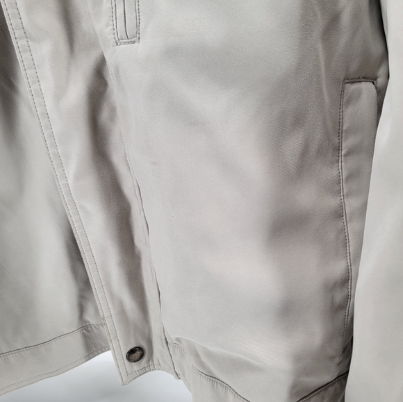 Michael Kors Jacket Men L Large Beige Khaki Hidden Hood Insulated Brushed Fabric - Picture 4 of 12
